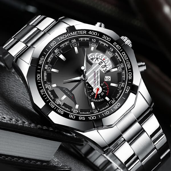 ⌚47 mm multifunctional quartz watch for men✨