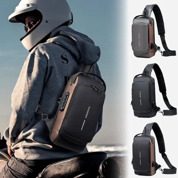 USB carregamento esporte sling Anti-roubo bolsa de ombro