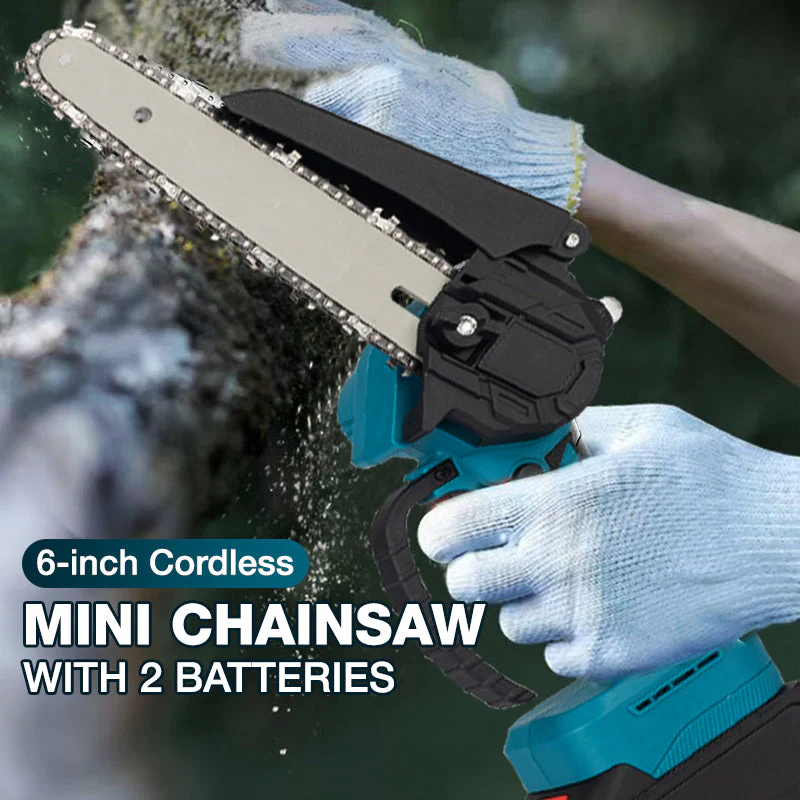 6-inch cordless mini chainsaw with 1 batteries
